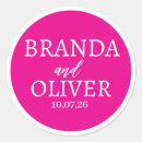Search for pink round wedding stickers Cute