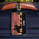 Search for western luggage tags Cowboy