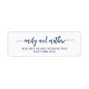 Search for navy save the date return address labels Modern