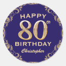 Search for gold and navy stickers Birthday party