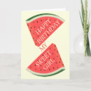 Search for watermelon birthday cards Red