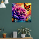 Search for purple butterfly posters Floral