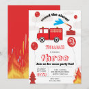 Search for firefighter party invitations Emergency vehicle