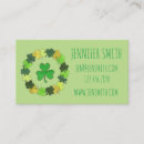 Search for four leaf clover business cards St patrick's day