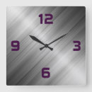 Search for brushed steel clocks Silver