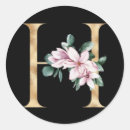 Search for monogram letter h stickers Floral