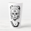 Search for black and white skull mugs Skeleton