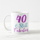 Search for 40th birthday for women mugs Funny
