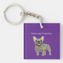 Search for love french key rings Purple