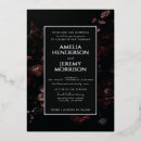 Search for black red silver wedding invitations Gothic