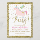 Search for girls unicorn birthday invitations Modern