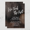 Search for we tied the knot wedding invitations Rustic