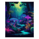 Search for glowing mushroom posters Neon forest