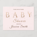 Search for baby shower invitation postcards Gold