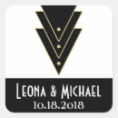 Search for modern art deco wedding stickers Formal
