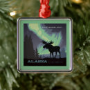 Search for moose christmas tree decorations Northern lights