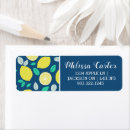 Search for navy and yellow return address labels Lemon