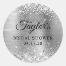 Search for silver bridal shower stickers Glitter
