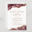 Search for burgundy sweet 16 invitations 16th