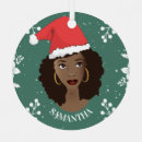 Search for black santa christmas tree decorations Afro