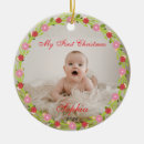 Search for floral as christmas tree decorations Baby first christmas