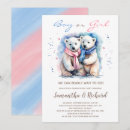 Search for bearly wait gender reveal invitations Blue or pink