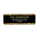 Search for new year return address labels Gold