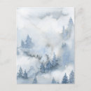 Search for watercolor forest postcards Winter