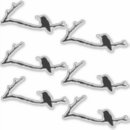 Search for bird silhouette stickers Black