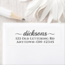 Search for family last name return address labels Calligraphy
