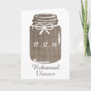 Search for mason jar rehearsal dinner invitations Burlap