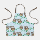 Search for brown and blue aprons Owl