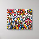Search for abstract floral design canvas prints Bold colours