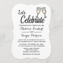 Search for glass wedding invitations Black and white