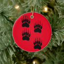 Search for black bear christmas tree decorations Black and white