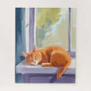 Search for orange cat puzzles Watercolor