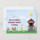 Search for boy girl twins 1st birthday invitations First