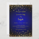 Search for royal blue and gold graduation invitations Modern
