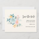 Search for pink flower save the dates Watercolor