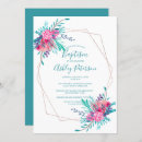 Search for geometric christening invitations Blue