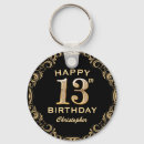 Search for thirteen key rings 13th birthday