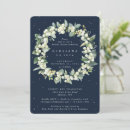Search for navy and white bridal shower invitations Wreath