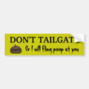 Search for tailgating bumper stickers Warning