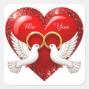 Search for love doves wedding stickers Marriage