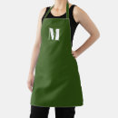 Search for forest green aprons Initial