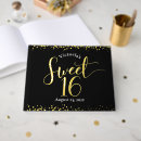 Search for sweet 16 guest books Black and gold