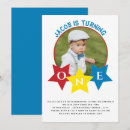 Search for modern 1st birthday invitations Colourful