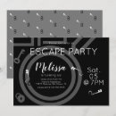 Search for escape room birthday invitations Mystery party