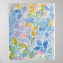 Search for leaves abstract posters Watercolor