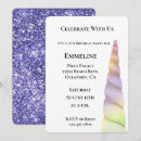 Search for gold unicorn birthday invitations Purple
